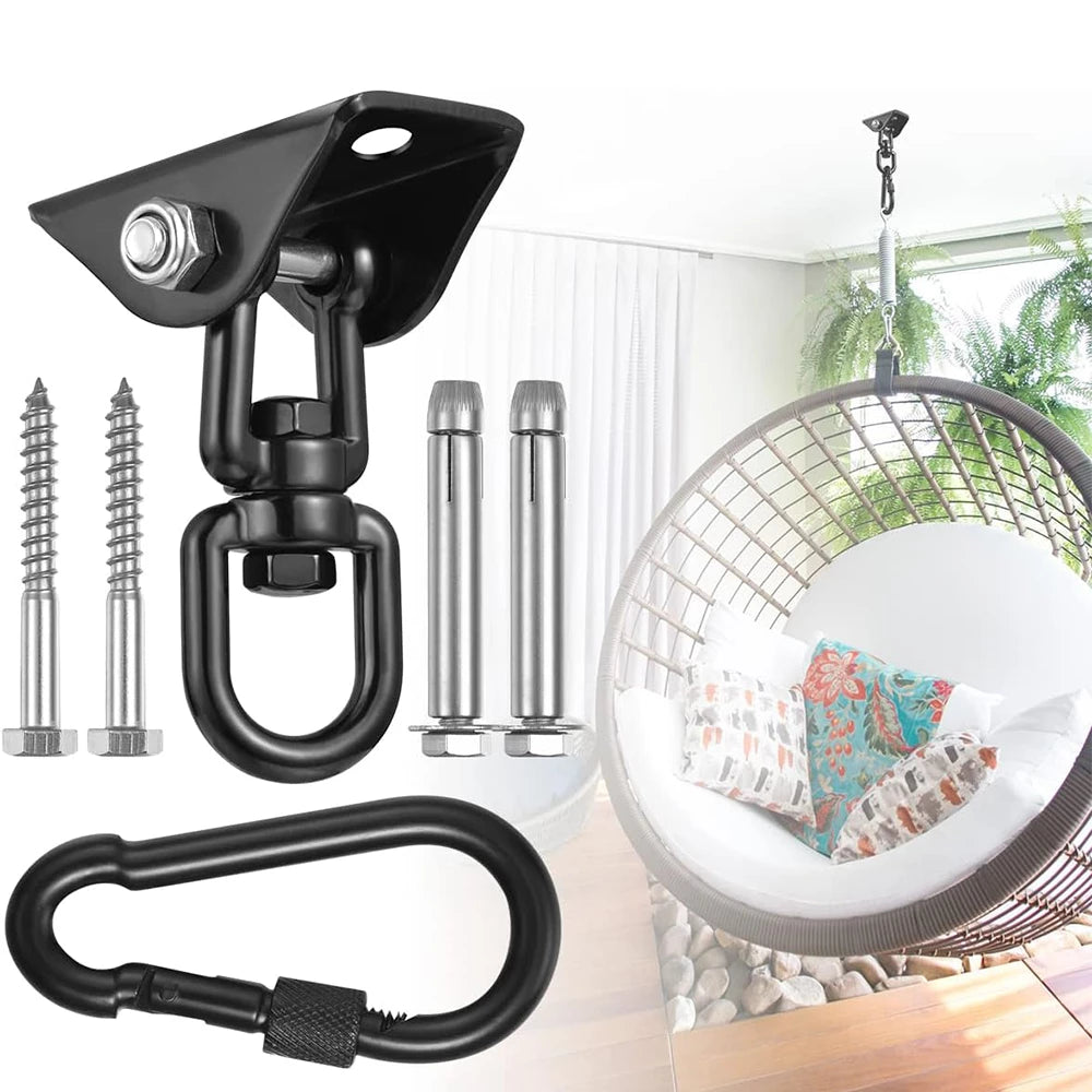 Hammock Hanging Kit, 1000 lb Capacity Heavy Duty 360° Rotate Swing Hangers Suspension Hooks for Swing, Chair, Yoga, Multiple Indoor Outdoor Gym