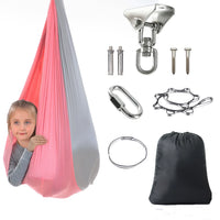 Sensory Joy Swing For Kids Indoor,Therapy Swing With 2 Layers Of Strong Stretch Fabric 360° Swivel Hanger