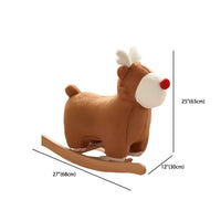 Baby Rocking Horse Wooden, Plush Stuffed Rocking Animals , Kid Ride on Toys for 1-3 Years Old, Rabbit Rocking Horse for Girl&Boy, Toddler/Infant Rocker for Nursery, Kid Riding Toys