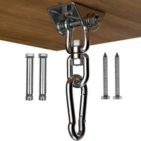 Hammock Hanging Kit, 1000 lb Capacity Heavy Duty 360° Rotate Swing Ultra Durable Hooks for Swing, Chair, Multiple Indoor Outdoor Gym