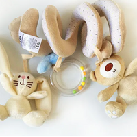 Nordic Bear Plush Spiral Mobile - Hanging Rattles for Carriage, Crib, and Pram