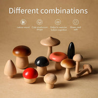 Baby Gift Set Mushroom Toy Pack of 11 Mushroom Set Various Sizes Natural Mushroom Mini Mushroom