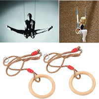 Wooden Gymnastics Swing, Wooden Swing Wooden with Rope with 2 X Wooden Swing