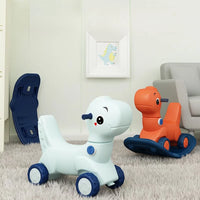 3 in 1 Rocking Horse for Toddlers 1-6 Years, Baby Rocking Horse with Detachable Balance Board