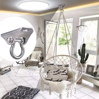 Permanent Antirust Stainless Steel Heavy Duty Swing Hanger, 1000 LB Capacity, 2 Screws for Wooden and 2 Expansion Bolts for Concrete, Yoga Hammock Chair Sandbag Swing Sets, 180° Swing
