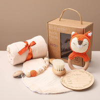 Baby Gift Set for Newborn New Baby Gift Set - 6 PCS Newborn Baby Essentials Baby Bath Set with Baby Blanket Baby Rattle