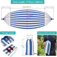 Hammocks Portable Camping Hammock Upgraded 550lb Comfortable Fabric Hammock with Two Anti Roll Balance Beam