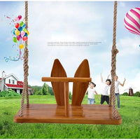 Swing Solid Wood Swing Single/Double Hanging Wooden Tree Swings for Adult Kids Children