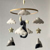 Dragon mobile Baby mobileCloud mobile nursery Felt Baby mobile Girl/ star mobile baby boy Crib mobile woodland mobile fairy mobile