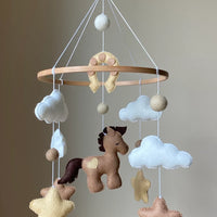 Horse Baby mobile neutral nursery cowboy mobile western nursery crib mobile