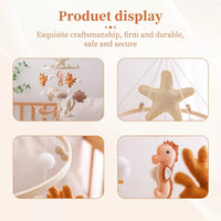 Ocean Nursery Mobile for Boys Girls Neutral Crib Mobile Seahorse Jellyfish Handmade Baby Mobile for Crib