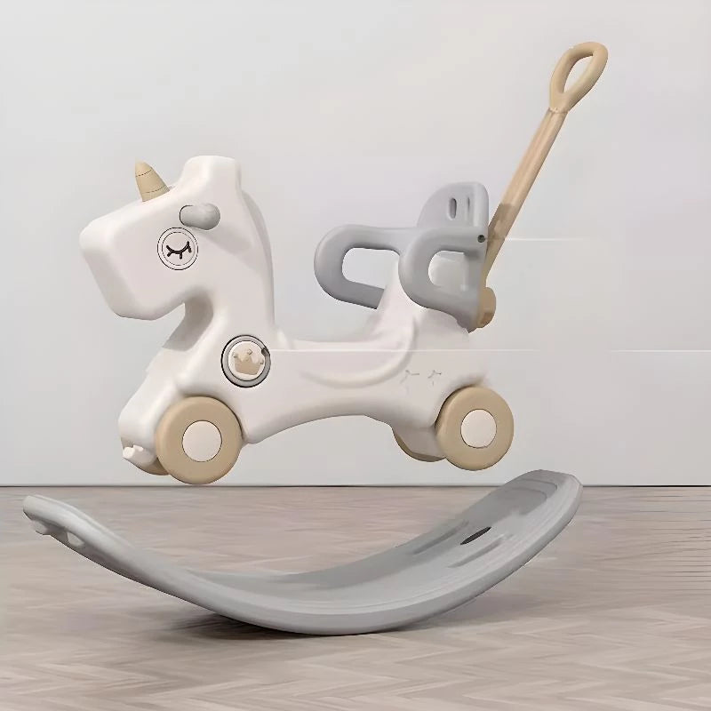 4 in 1 Rocking Horse for Toddlers 1-3 Years Old, Baby Rocking Toy Fun Birthday Gift for 1+ Kids, Ride on Toy