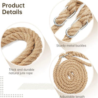 Wooden Tree Swing,500lbs Load Capacity Wooden Swing for Adults & Kids,Adjustable Height,Waterproof Hanging Swing Seat