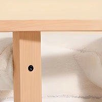 Baby Rocking Horse Wooden, Plush Stuffed Rocking Animals , Kid Ride on Toys for 1-3 Years Old, Rabbit Rocking Horse for Girl&Boy, Toddler/Infant Rocker for Nursery, Kid Riding Toys