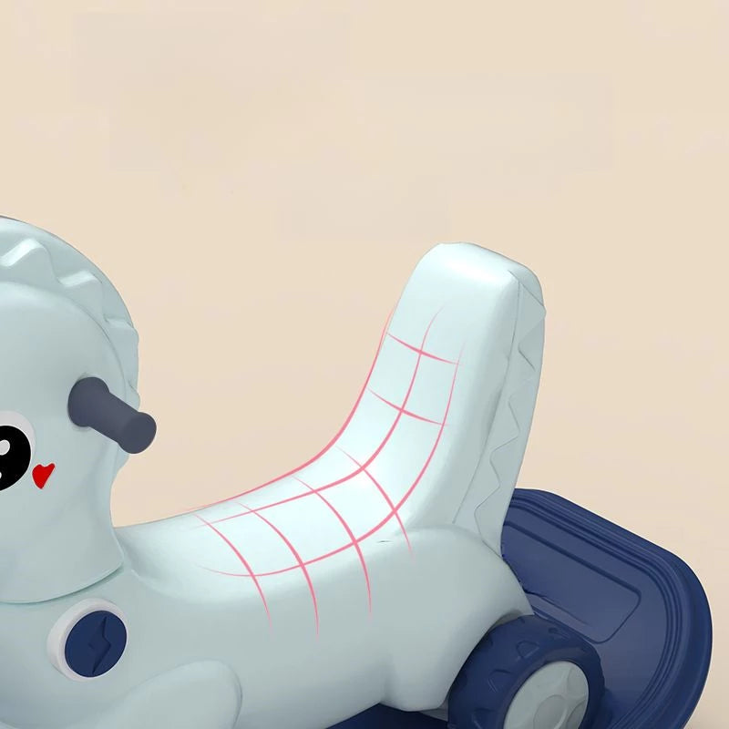 3 in 1 Rocking Horse for Toddlers 1-6 Years, Baby Rocking Horse with Detachable Balance Board