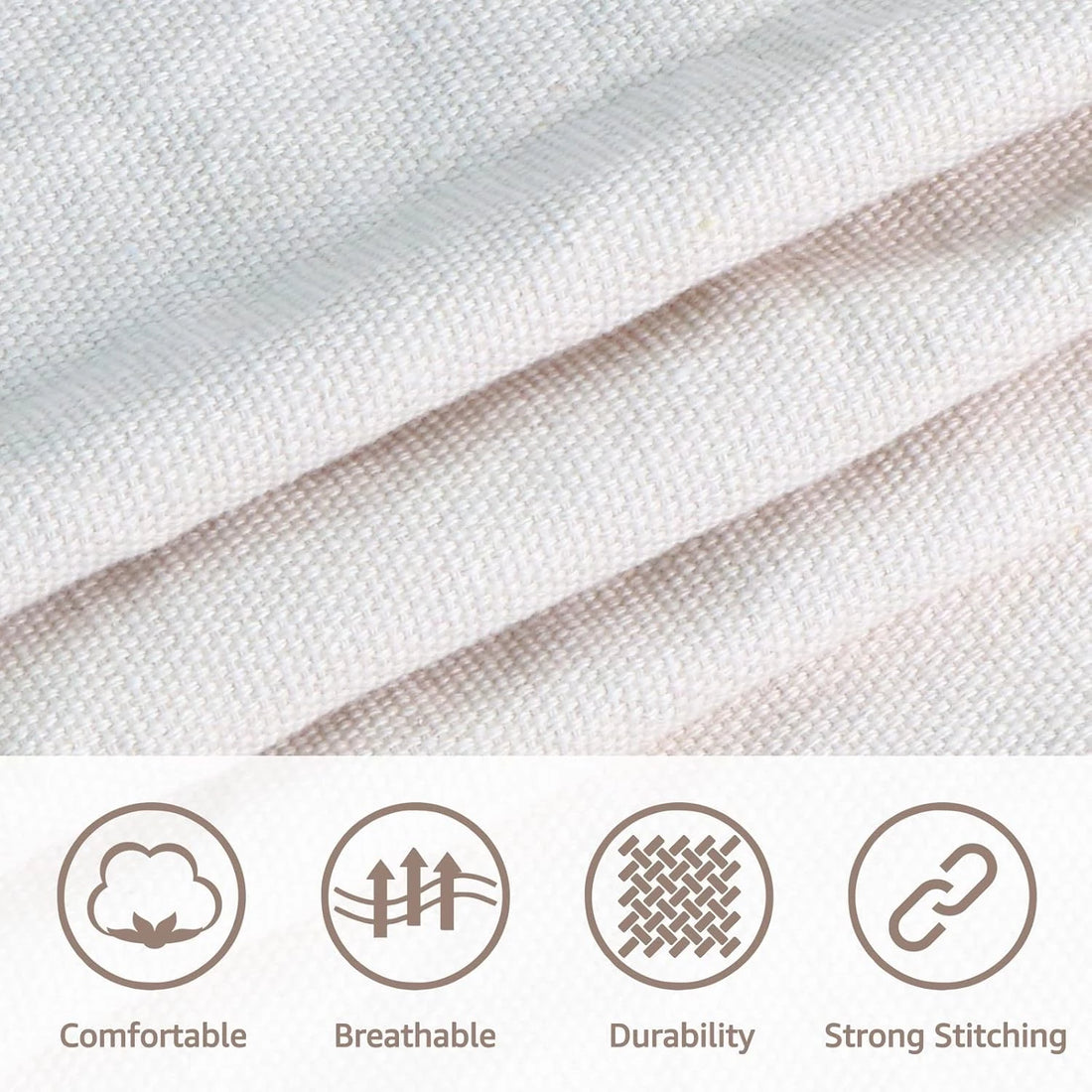 Hammock Chair Swing Chair 2 Seat Cushions Included,Strong Webbing Straps and Hooks for Easy Hanging Soft Cotton Weave Hanging Chair Side Pocket Indoor Outdoor