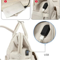 Baby Diaper Bag with USB Charging Port, Multifunctional Travel Diaper Backpack, Large Capacity Stroller Organizer Backpack with Insulated Pouch