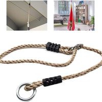 2-Pack Outdoor Swing Rope - Heavy Duty Adjustable Nylon, Supports up to 100kg, Ideal for Hammock Chairs & Patio Swings - Durable Metal Attachments, Outdoor-Ready