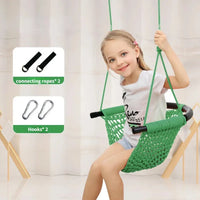 Baby Swinging Hammock Hanging  Chair,Hanging Cotton Rope Swing Chairs with Hardware Kits, Hanging Chairs for Indoor Balcony and Outdoor Use,Perfect for Kids, Adults, (330 Lbs)