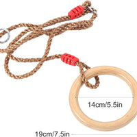 Wooden Gymnastics Swing, Wooden Swing Wooden with Rope with 2 X Wooden Swing