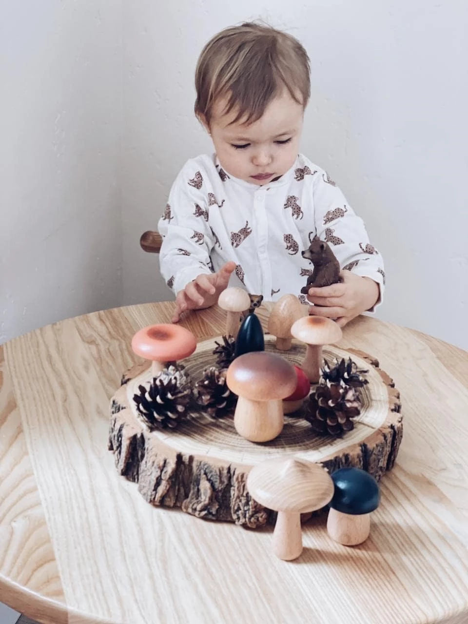 Baby Gift Set Mushroom Toy Pack of 11 Mushroom Set Various Sizes Natural Mushroom Mini Mushroom