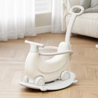 5-in-1 Toddler Rocking Spring Toy Kids Ride-on Push Car with Handle Sliding Walker Trampoline Bouncy Toy Indoor Gym Playset for Infants Preschoolers