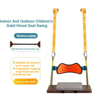 Indoor And Outdoor Children's Swing With Safety Belt And Seat Cushion