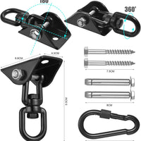 Hammock Hanging Kit, 1000 lb Capacity Heavy Duty 360° Rotate Swing Hangers Suspension Hooks for Swing, Chair, Yoga, Multiple Indoor Outdoor Gym