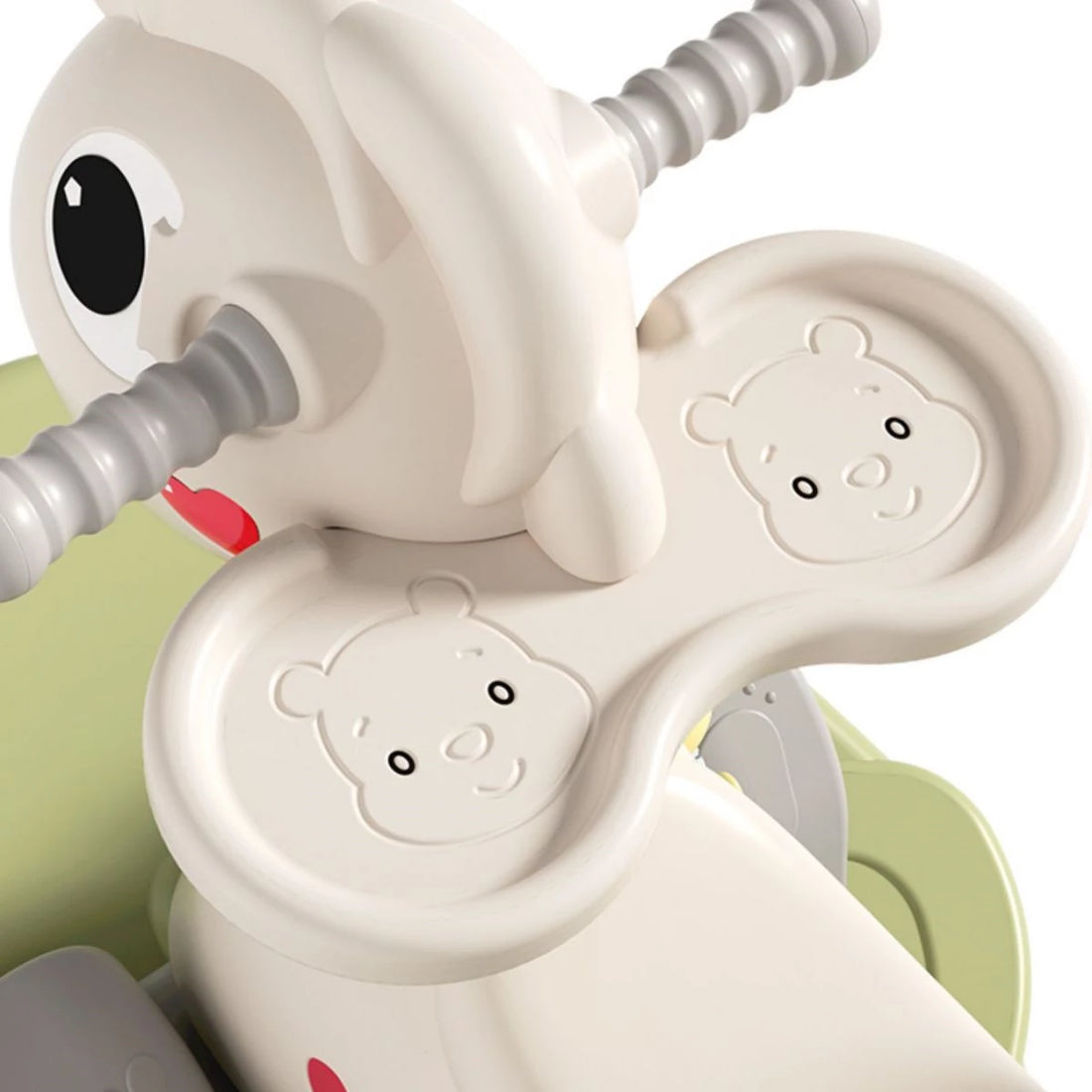 Rocking Horse for Toddler Balance Bike Ride On Toys with Push Handle Backrest Balance Board for Birthday