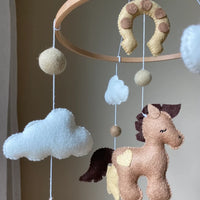 Horse Baby mobile neutral nursery cowboy mobile western nursery crib mobile