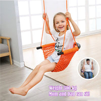 Baby Swinging Hammock Hanging  Chair,Hanging Cotton Rope Swing Chairs with Hardware Kits, Hanging Chairs for Indoor Balcony and Outdoor Use,Perfect for Kids, Adults, (330 Lbs)