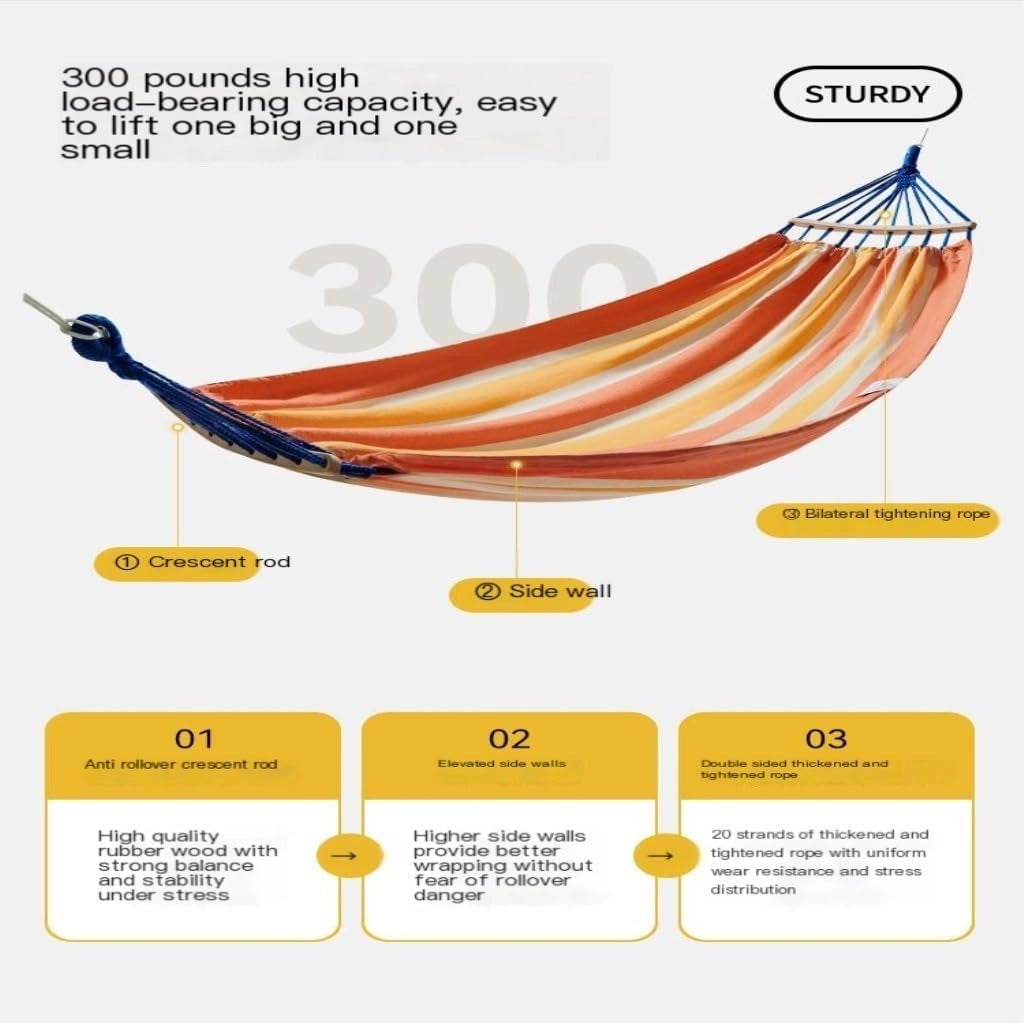 Hamock Hammock Outdoor Camping Single and Double Hammock Canvas Anti-Rollover Swing Adult Dormitory Hanging Chair Hanmock