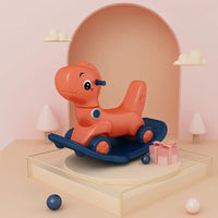 3 in 1 Rocking Horse for Toddlers 1-6 Years, Baby Rocking Horse with Detachable Balance Board