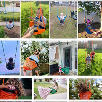 Baby Swinging Hammock Hanging  Chair,Hanging Cotton Rope Swing Chairs with Hardware Kits, Hanging Chairs for Indoor Balcony and Outdoor Use,Perfect for Kids, Adults, (330 Lbs)