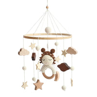 Celestial Baby Mobile – Stars, Clouds & Angel Doll Nursery Hanging