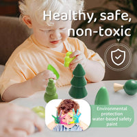 Baby Gift Set Creative Gift Tree Toy Pack of 8 Wood Miniature Tree Set Various Sizes Natural Trees