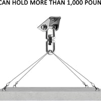 Hammock Hanging Kit, 1000 lb Capacity Heavy Duty 360° Rotate Swing Ultra Durable Hooks for Swing, Chair, Multiple Indoor Outdoor Gym