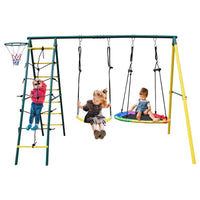 Kindergarten outdoor backyard oxford rope swing kids swing climbing frame combination