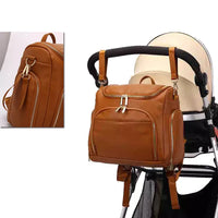 Luxury Compact Vegan Leather Diaper Bag