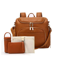 Luxury Compact Vegan Leather Diaper Bag