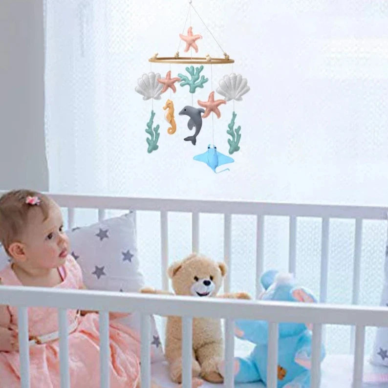Underwater Theme Sea Animals Nursery Crib Mobile - Perfect for a Mermaid-Themed Nursery
