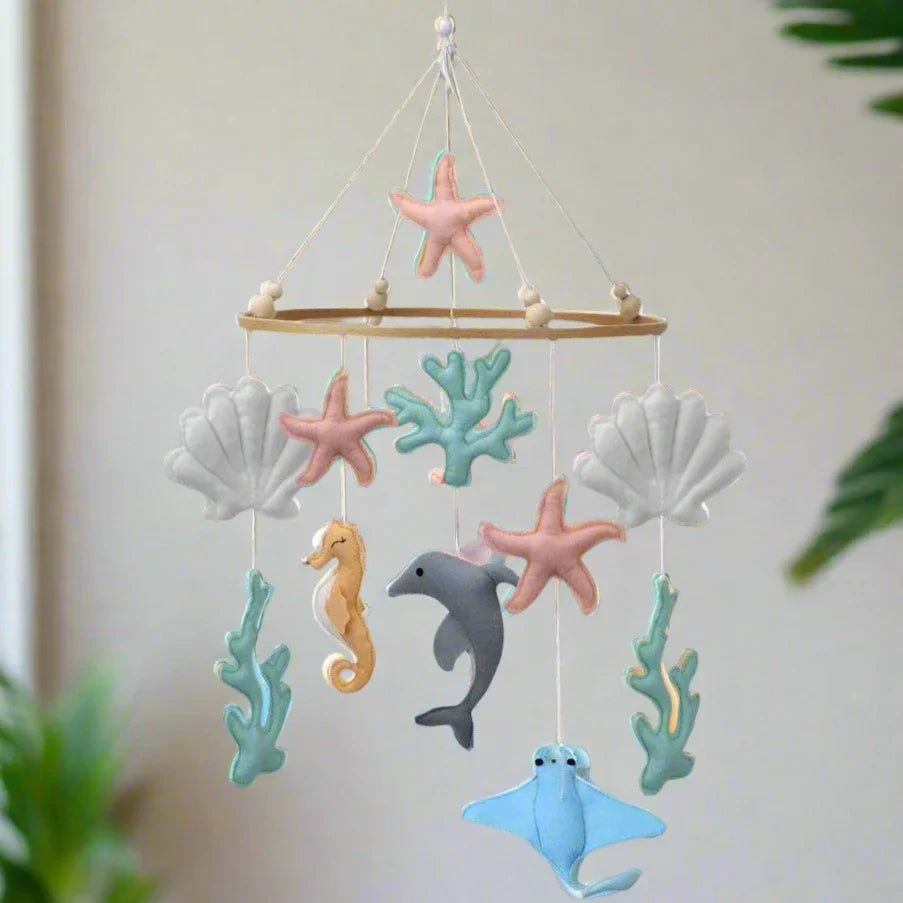 Underwater Theme Sea Animals Nursery Crib Mobile - Perfect for a Mermaid-Themed Nursery