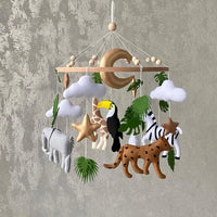 Safari baby mobile for nursery, crib mobile, Africa realistic animals, Baby mobile girl, boy mobile, ceiling mobile, newborn shower gift.