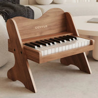 Childs Piano Keyboard 25 Keys Digital Piano for Kids Mini Piano Wood Toy for Toddlers