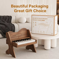 Childs Piano Keyboard 25 Keys Digital Piano for Kids Mini Piano Wood Toy for Toddlers