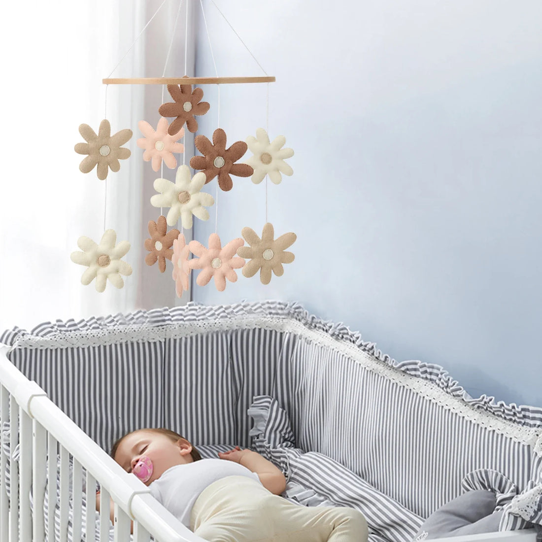 Handmade Daisy Nursery Mobile | Floral Baby Mobile