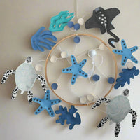 Under The Sea Felt Baby Mobile - Ocean Turtles & Ray