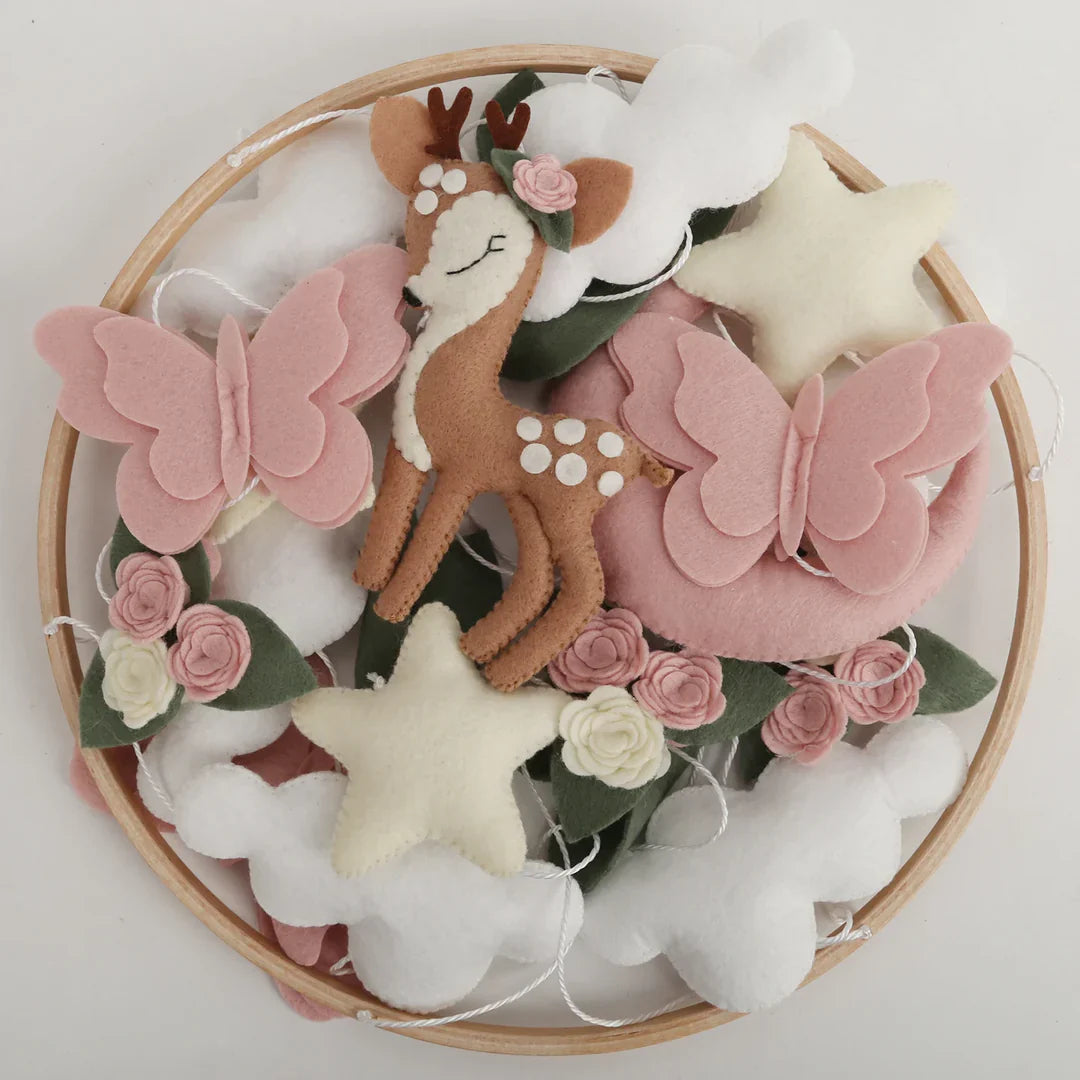 Woodland Deer & Butterfly Nursery Mobile | Baby Shower Gift