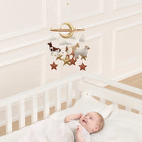 Neutral & Gold Farm Animals Felt Mobile | Handmade Nursery Mobile