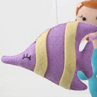 My Little Mermaid Baby Mobile - Under the Sea Musical Mobile Ocean Animals Cot Mobile